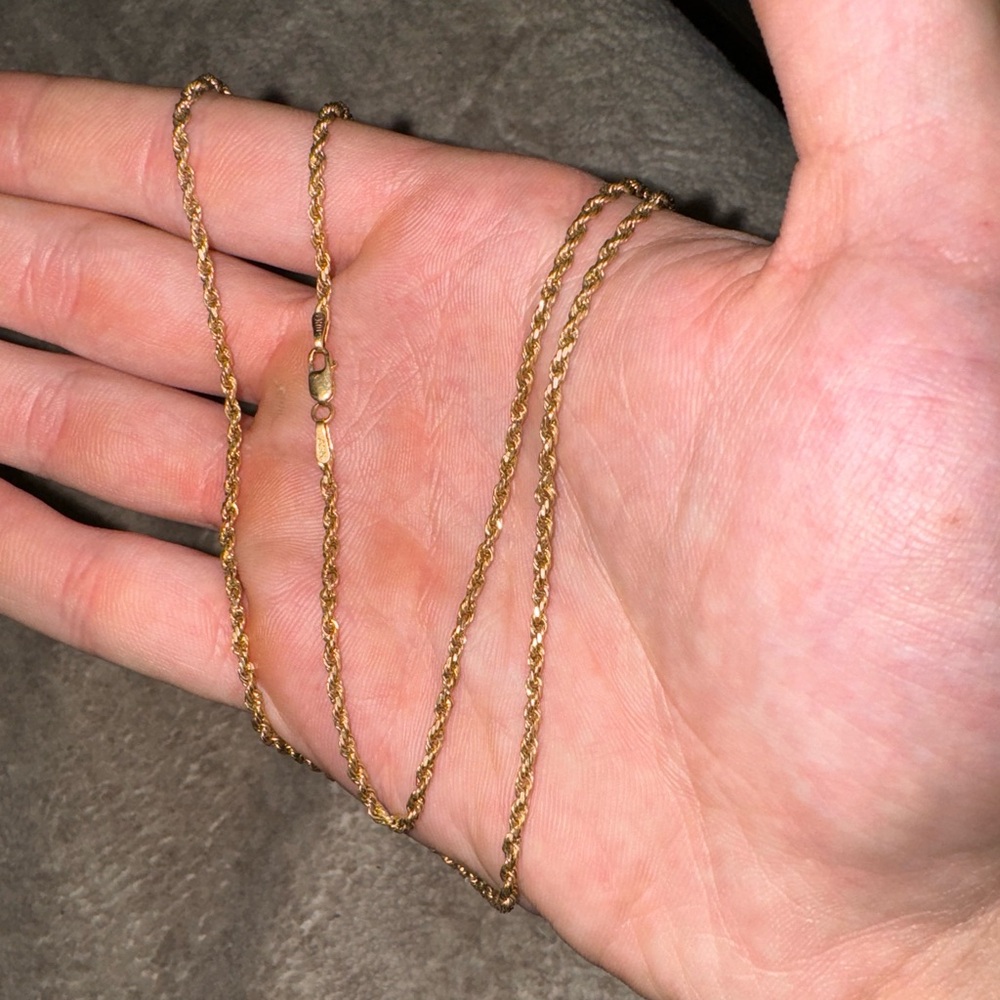 10K Diamond Cut Rope Chain